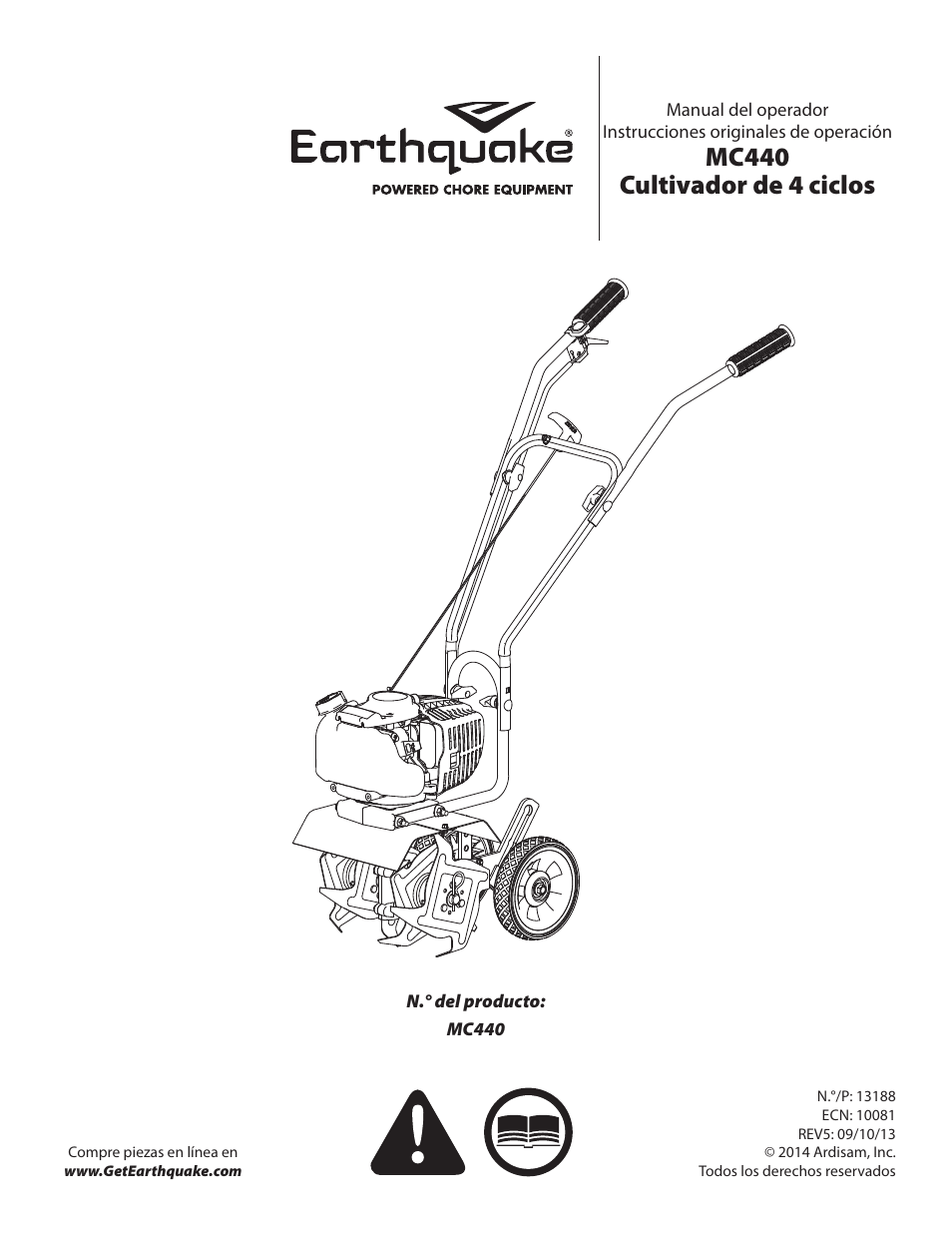 Mc440 cultivador de 4 ciclos | EarthQuake 12802 User Manual | Page 57 / 84