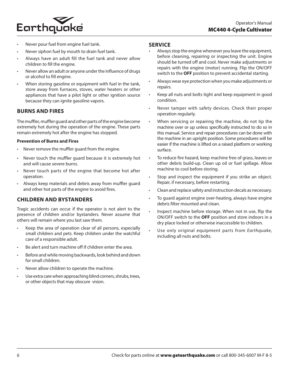 EarthQuake 12802 User Manual | Page 6 / 84