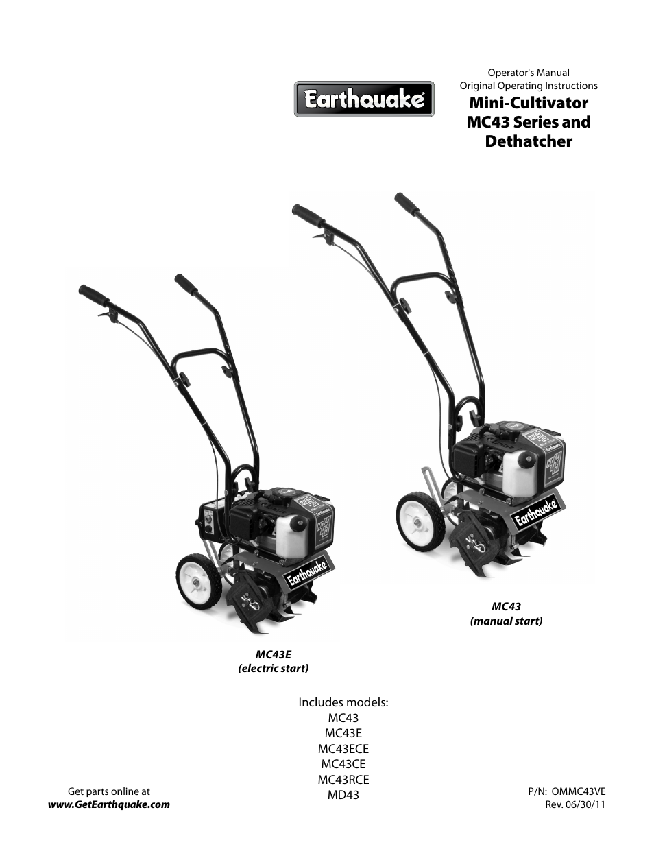EarthQuake MC43E User Manual | 32 pages