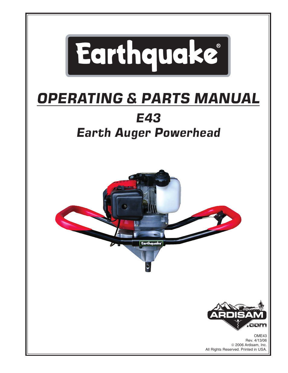 EarthQuake E43 User Manual | 15 pages