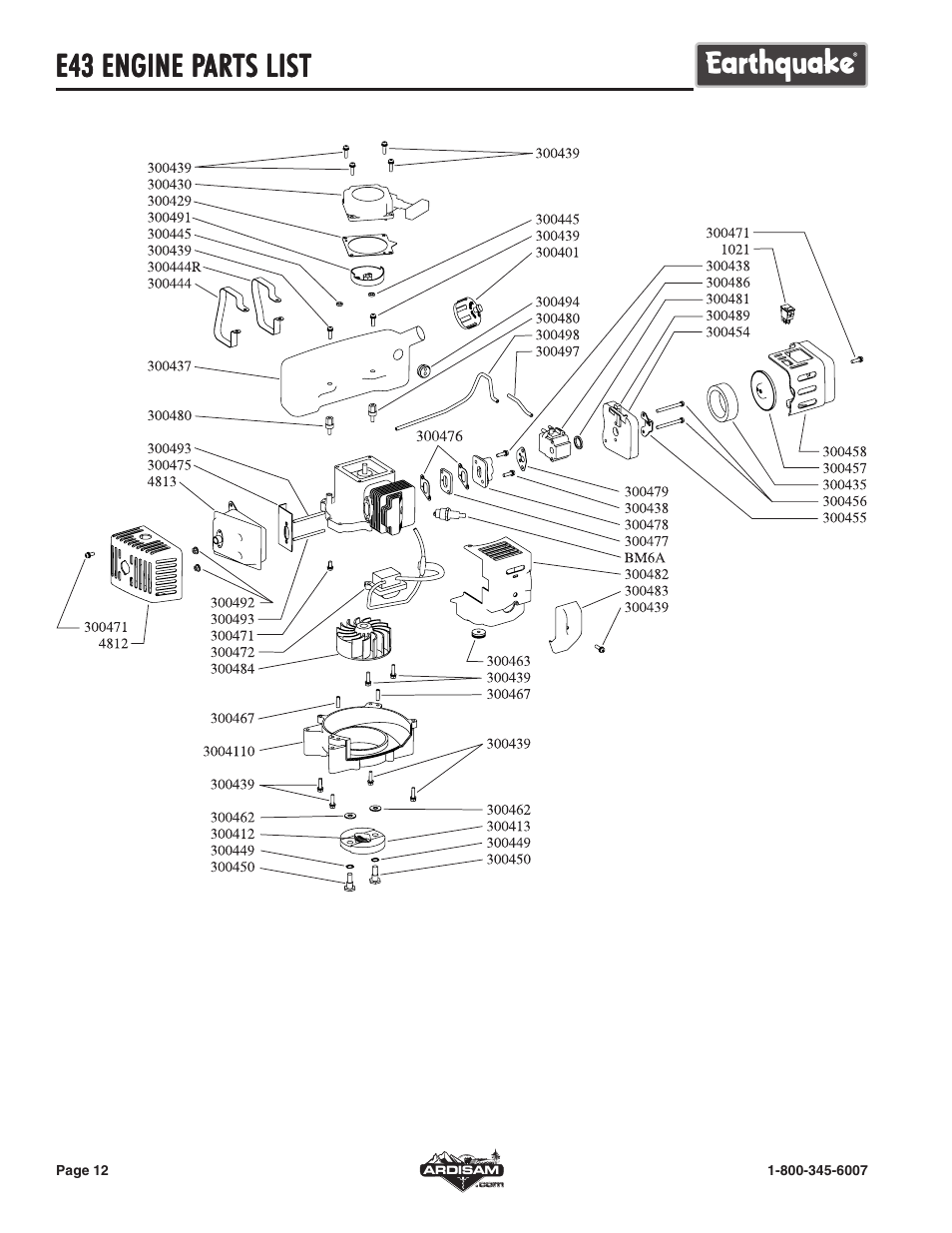 E43 engine p | EarthQuake E43 User Manual | Page 12 / 15