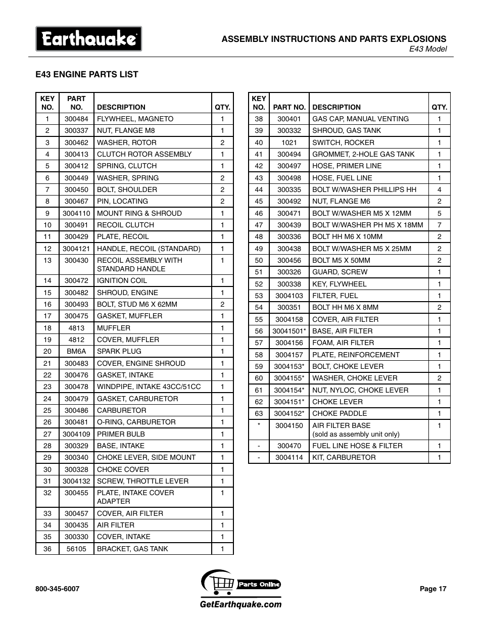 EarthQuake E43 User Manual | Page 17 / 20