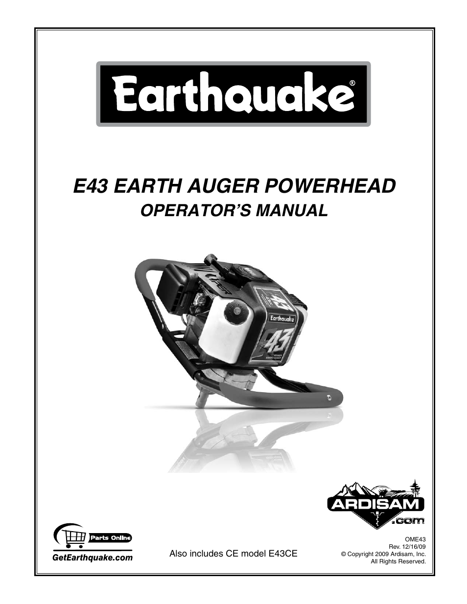 EarthQuake E43 User Manual | 24 pages