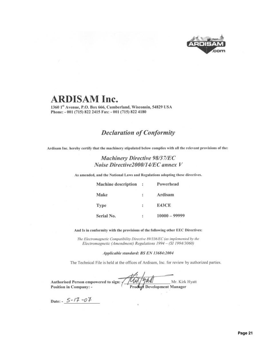 EarthQuake E43 User Manual | Page 21 / 24