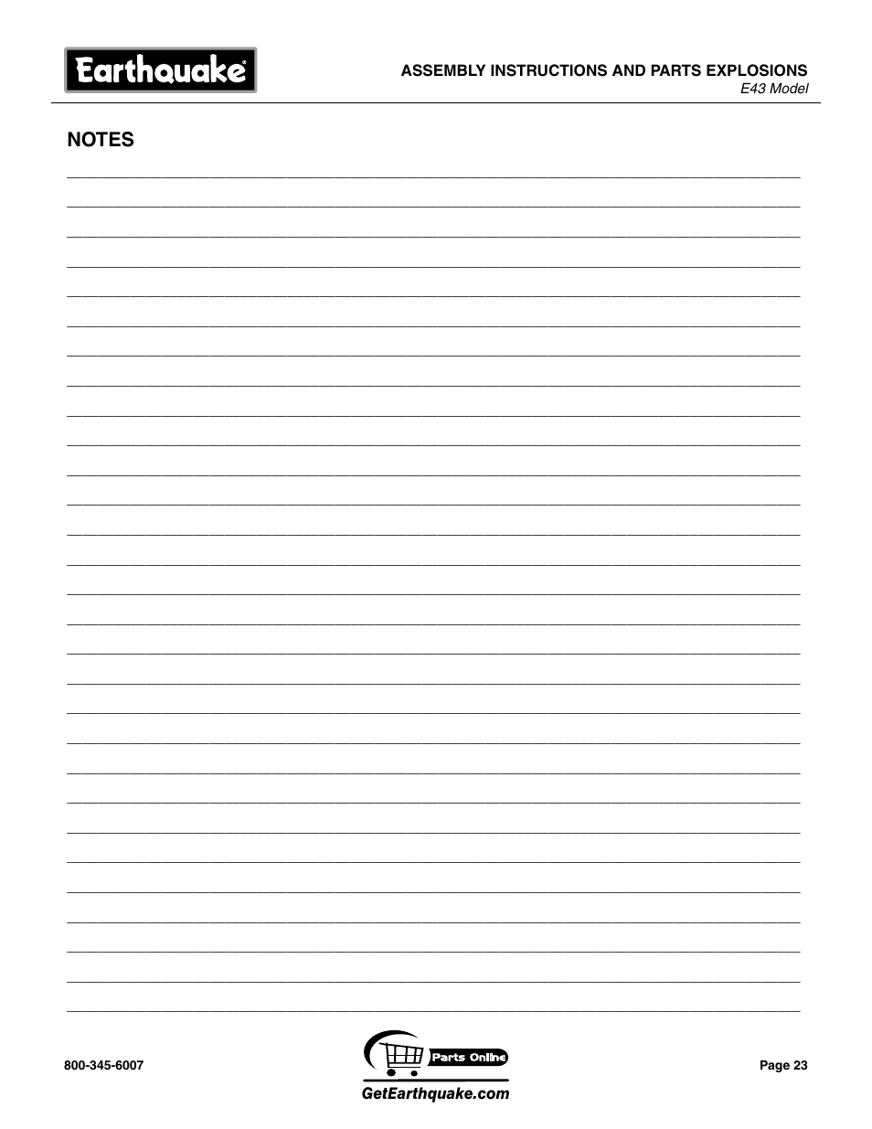 EarthQuake E43 User Manual | Page 23 / 24