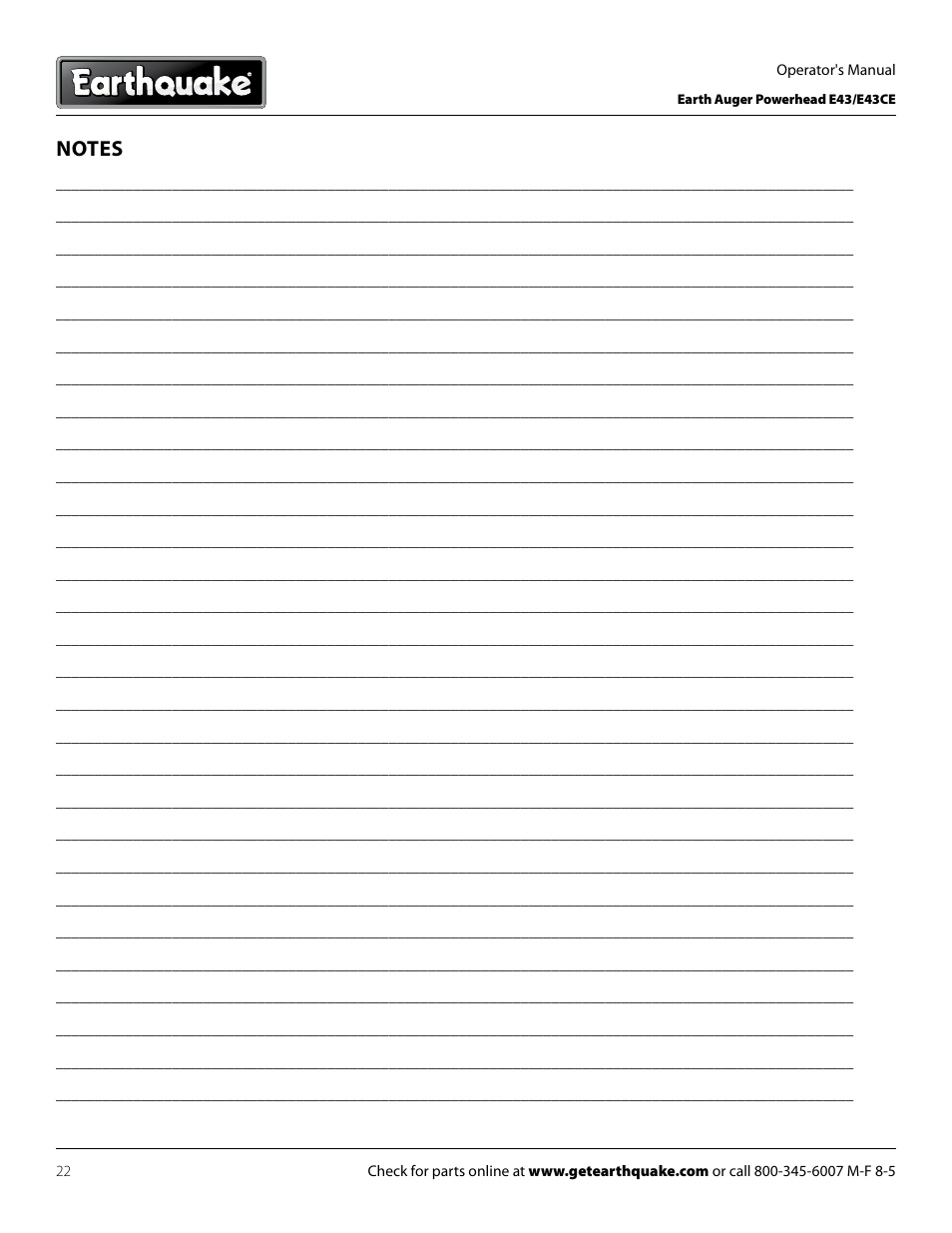EarthQuake E43 User Manual | Page 22 / 92