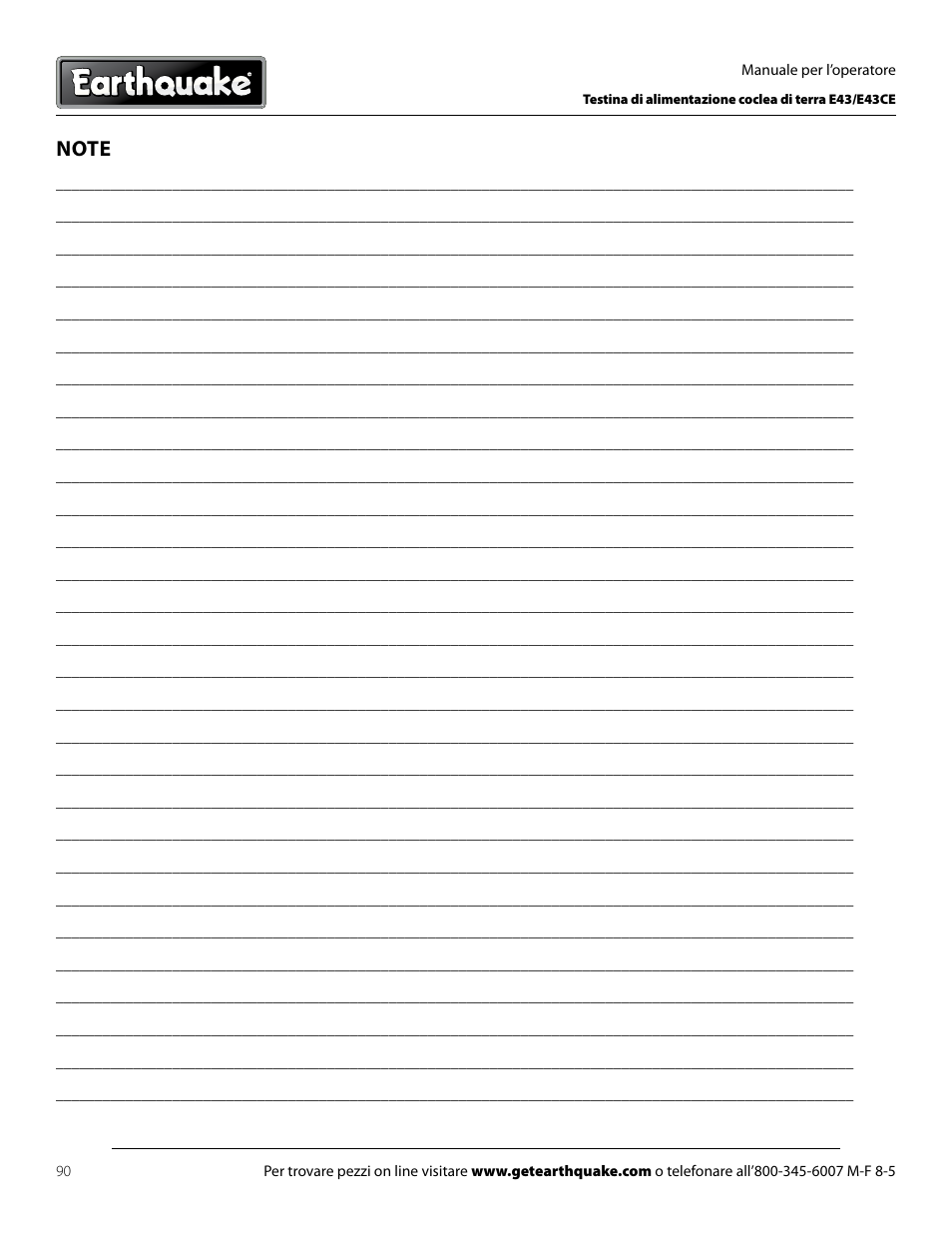 EarthQuake E43 User Manual | Page 90 / 92