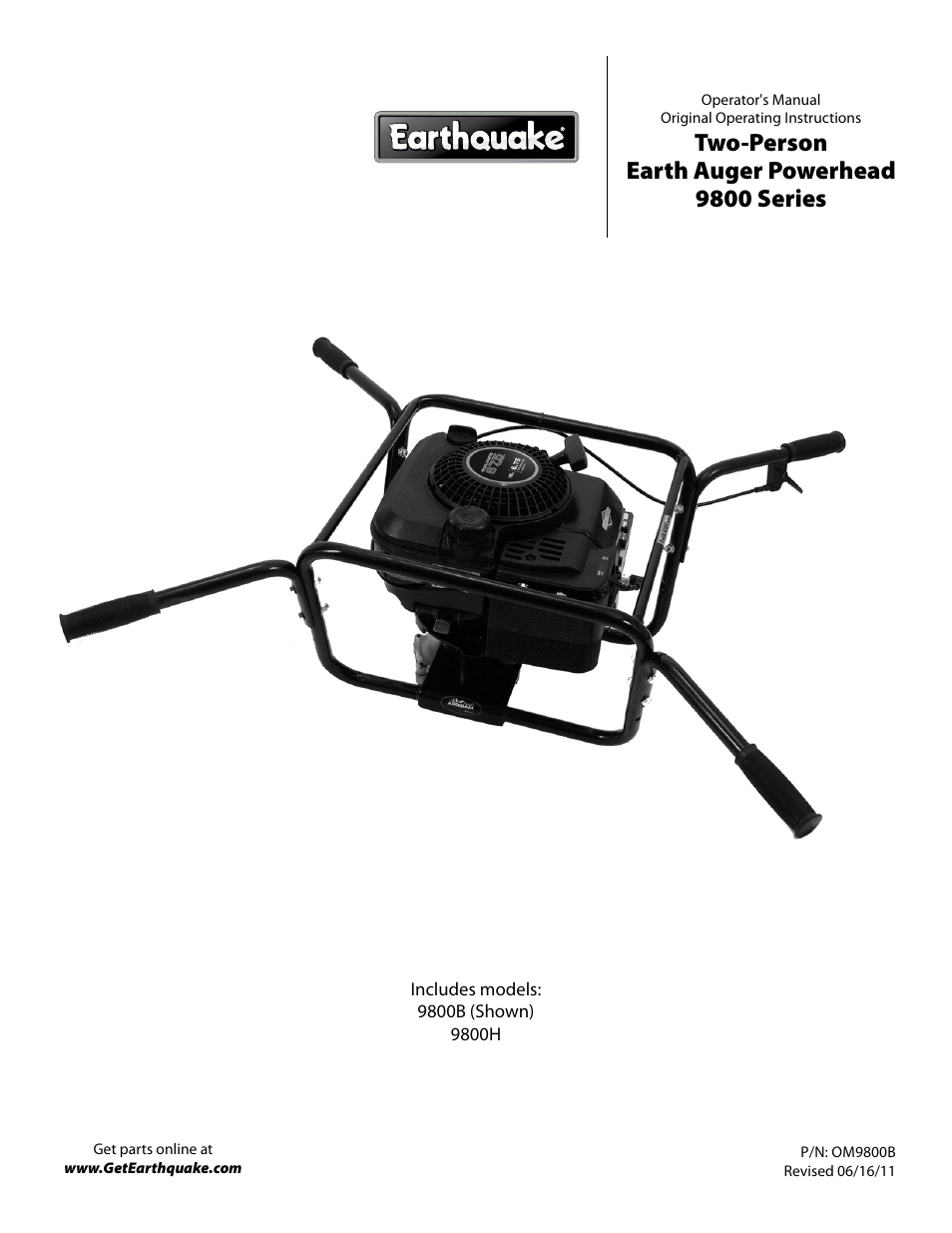 EarthQuake 9800B User Manual | 16 pages