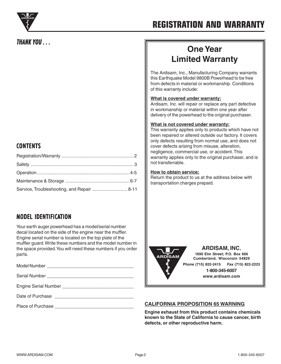 EarthQuake 9800B User Manual | Page 2 / 12