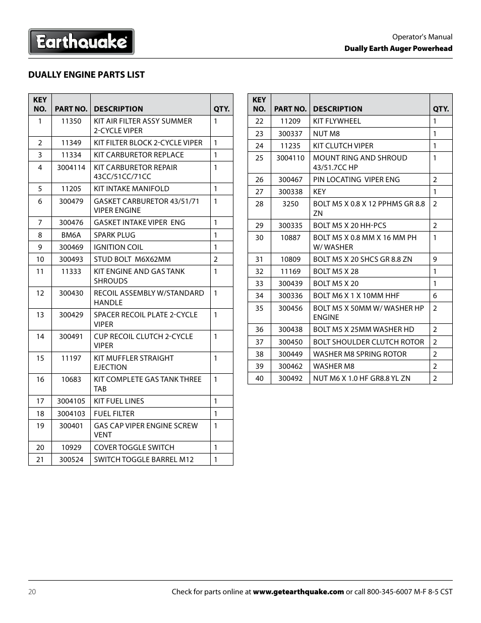EarthQuake 10310 User Manual | Page 20 / 24