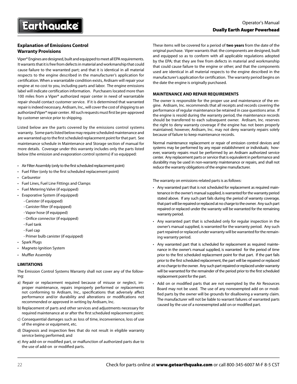 EarthQuake 10310 User Manual | Page 22 / 24