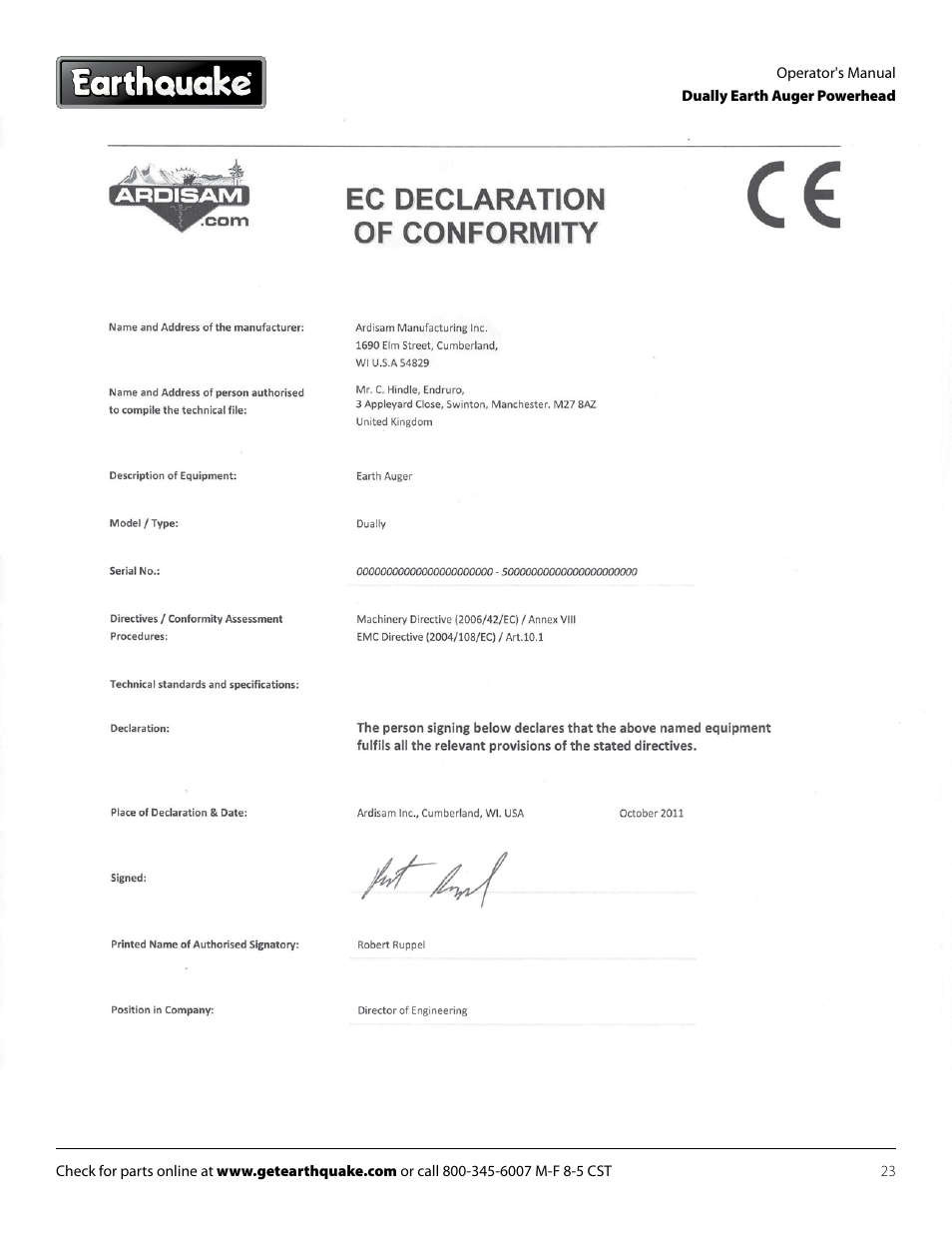 EarthQuake 10310 User Manual | Page 23 / 24