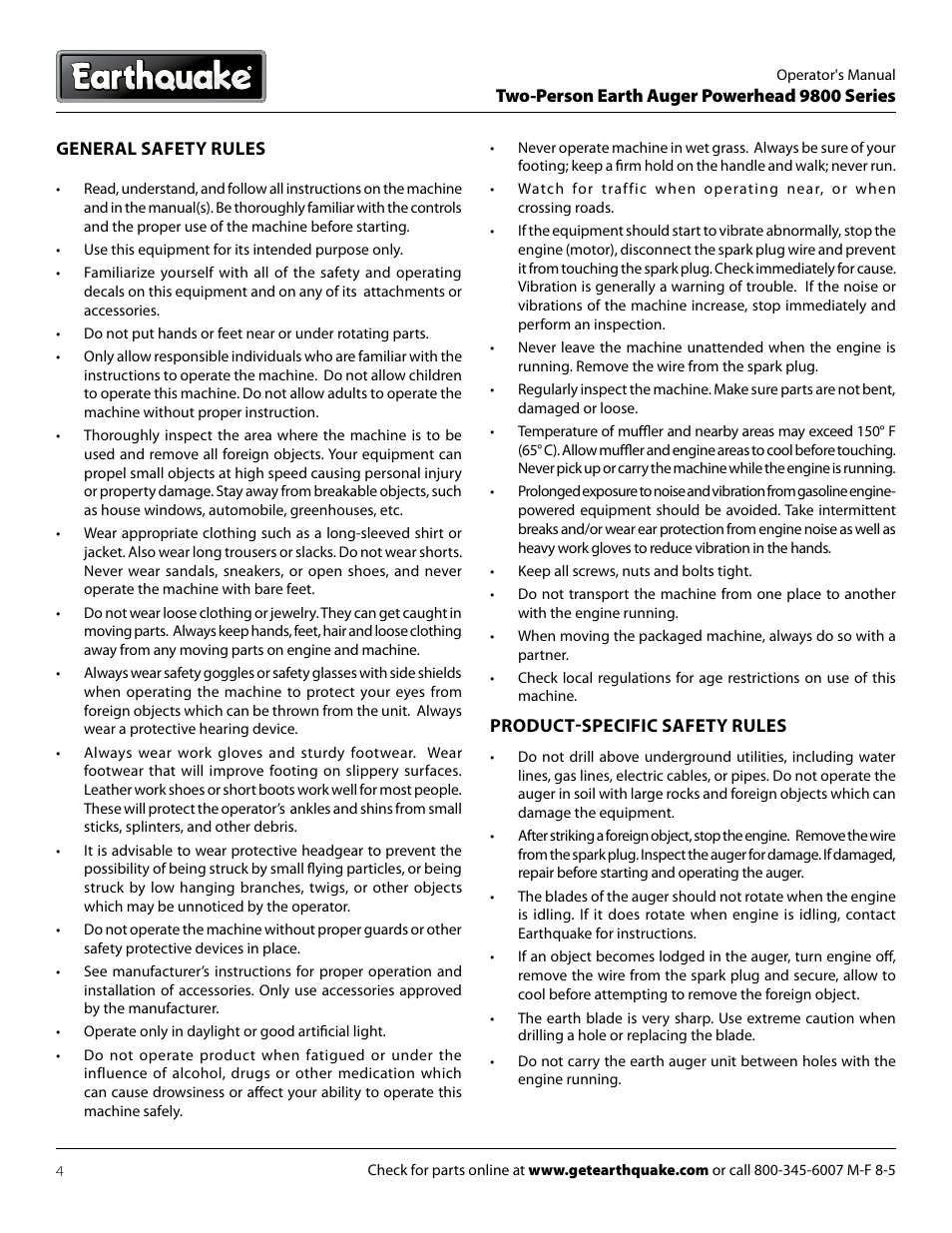 EarthQuake 9800H User Manual | Page 4 / 16