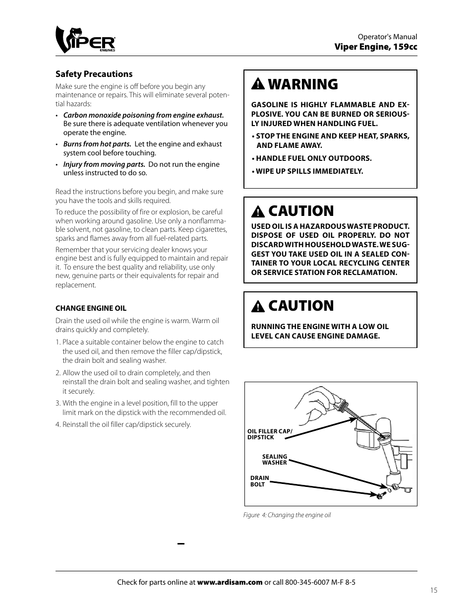 Warning, Caution | EarthQuake 60005072 User Manual | Page 15 / 24