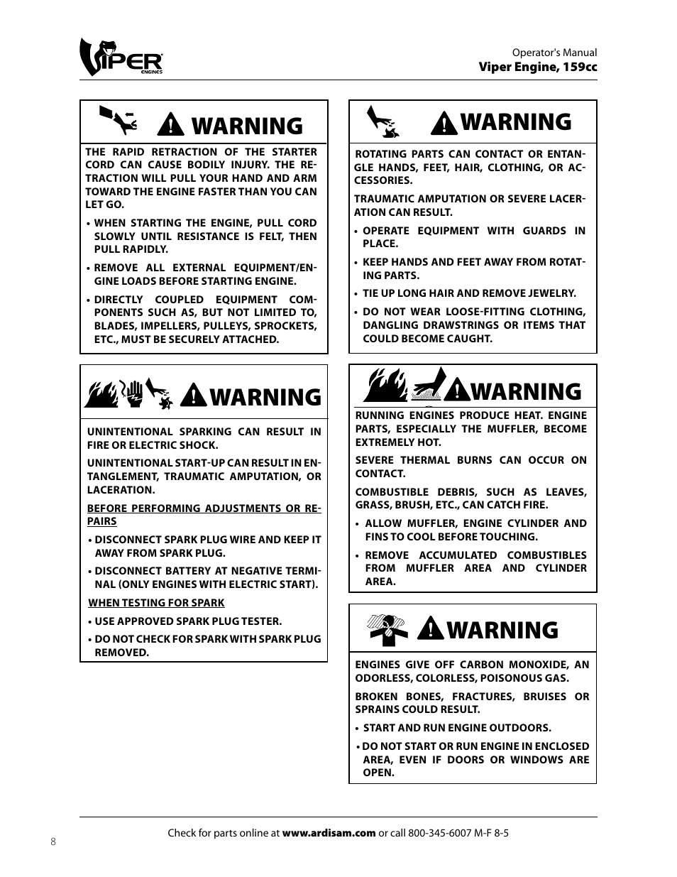 Warning | EarthQuake 60005072 User Manual | Page 8 / 24