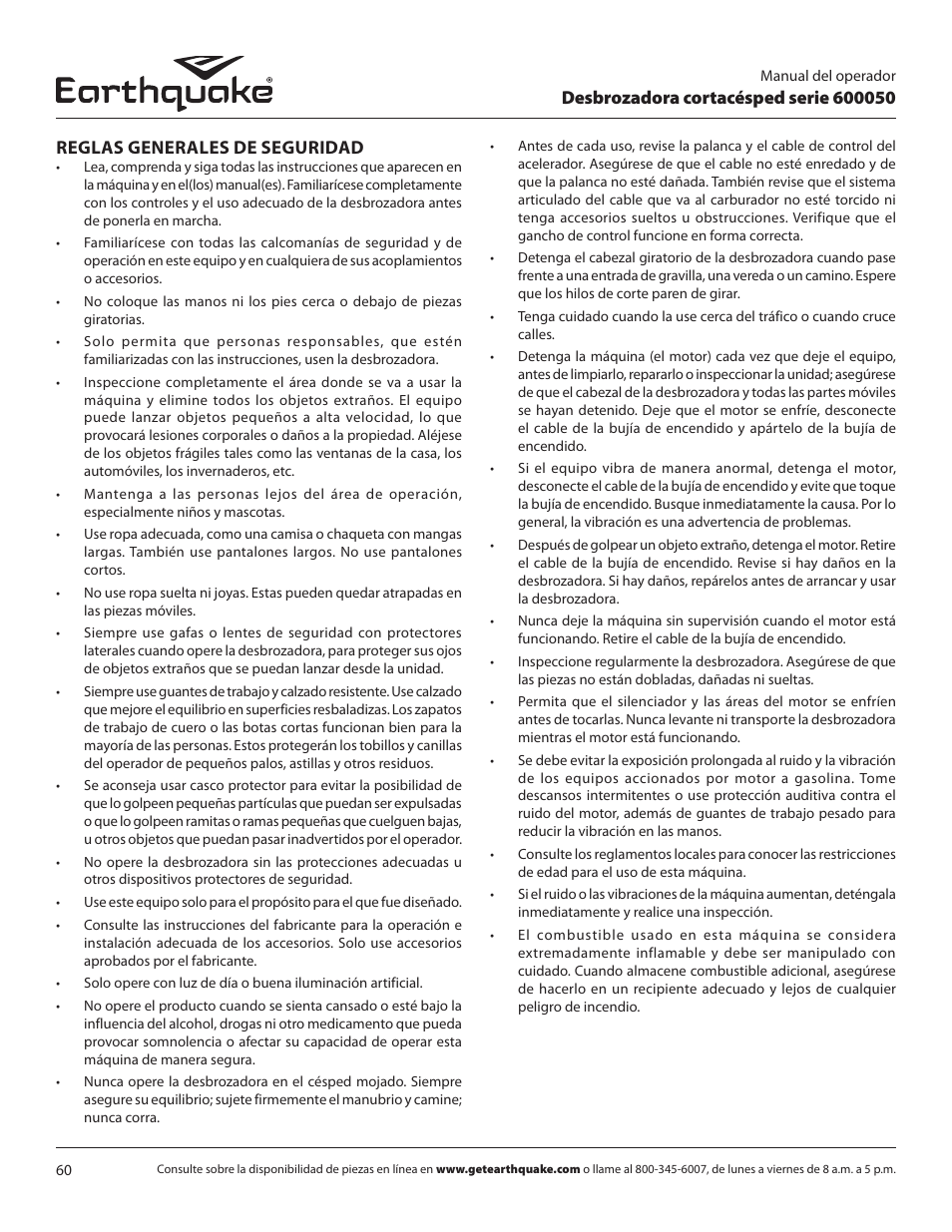 EarthQuake 600050B User Manual | Page 60 / 84