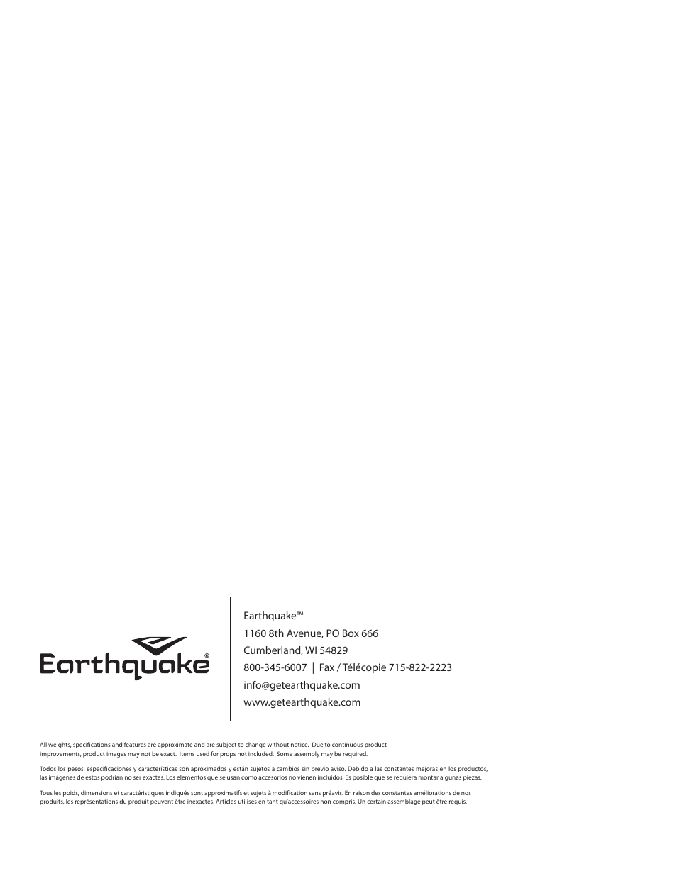 EarthQuake 600050B User Manual | Page 84 / 84