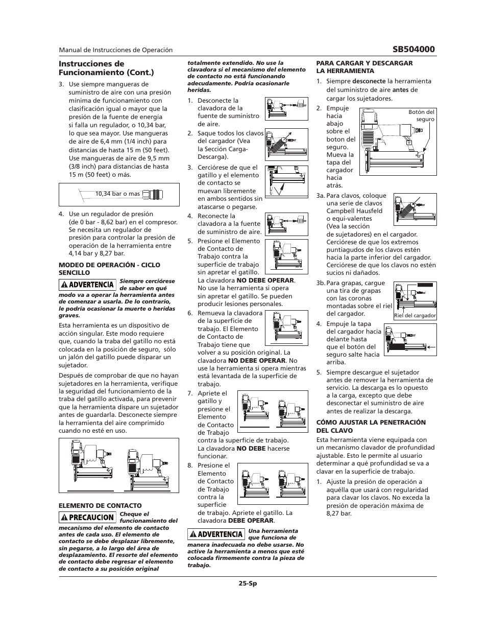 Campbell Hausfeld SB504000 User Manual | Page 25 / 32