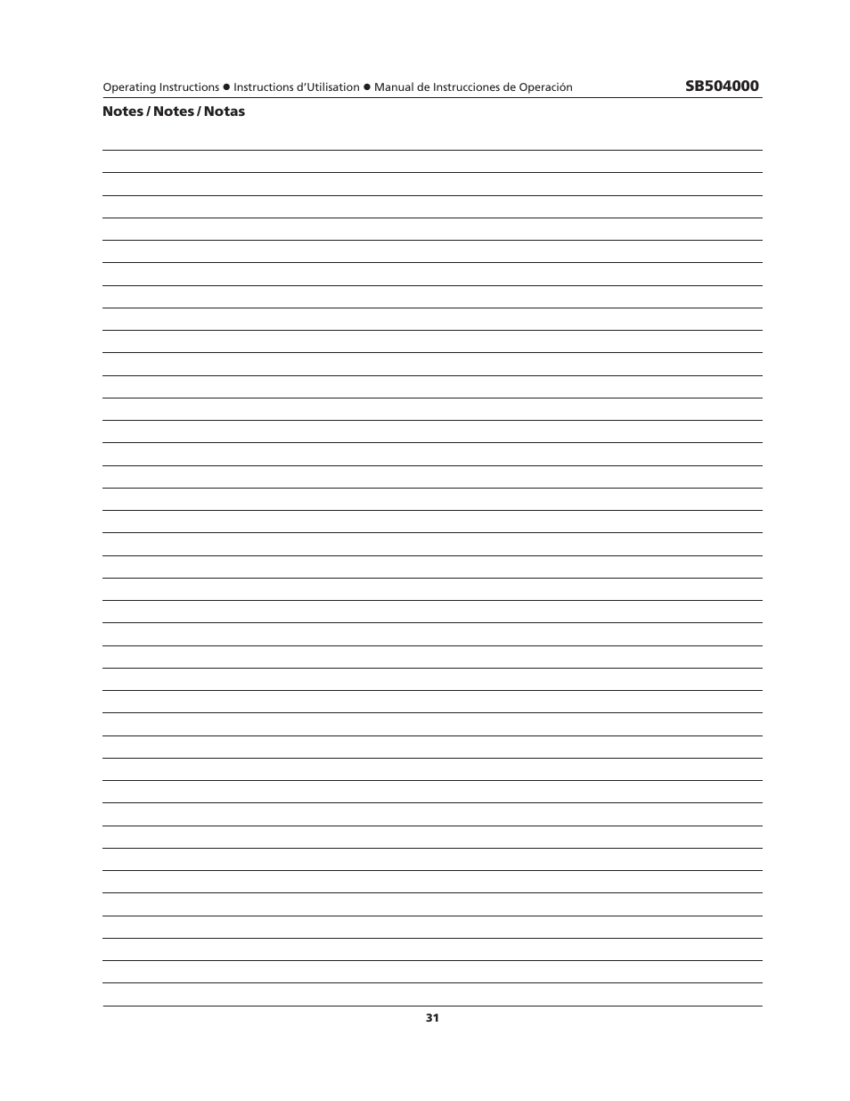 Campbell Hausfeld SB504000 User Manual | Page 31 / 32