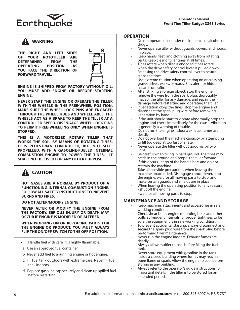 EarthQuake 16095 REV3 User Manual | Page 6 / 24