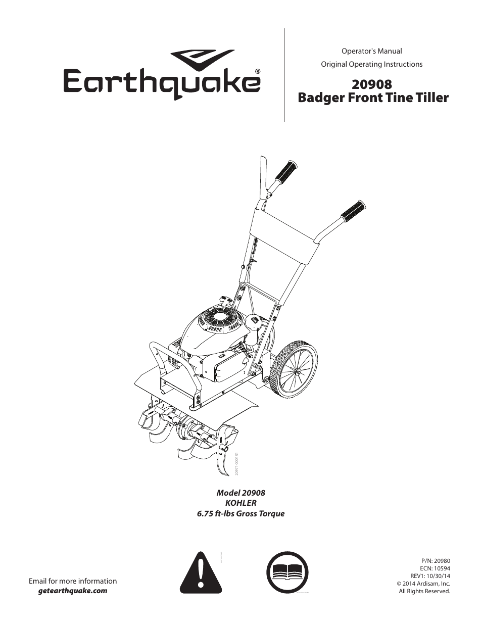 EarthQuake 20908 User Manual | 24 pages