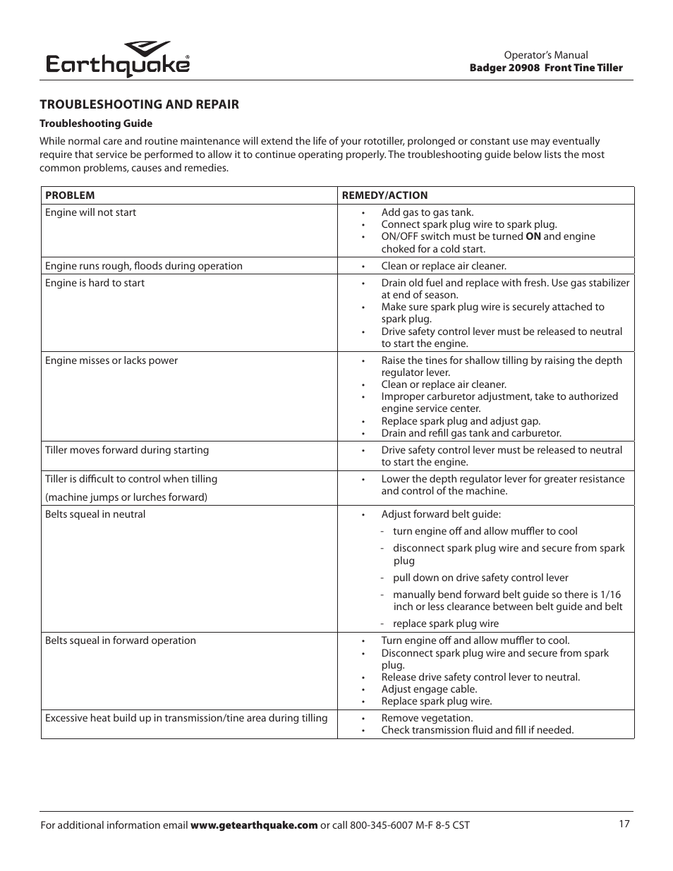 EarthQuake 20908 User Manual | Page 17 / 24