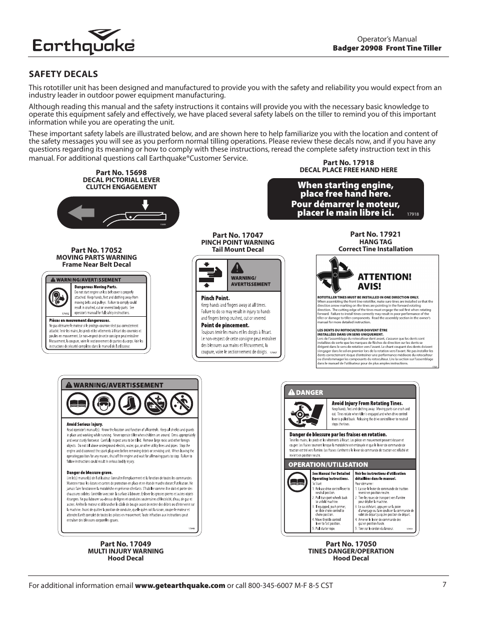 EarthQuake 20908 User Manual | Page 7 / 24