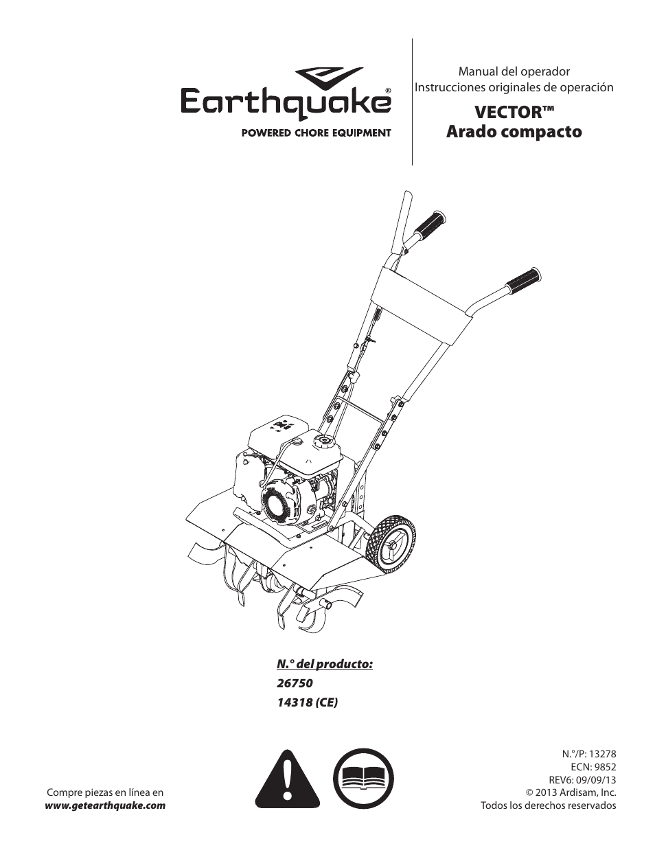 13278-rev6-es, Vector™ arado compacto | EarthQuake 26750 User Manual | Page 49 / 72