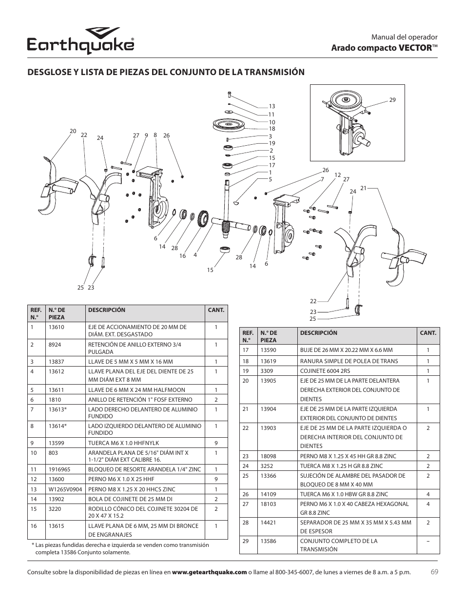 Arado compacto vector | EarthQuake 26750 User Manual | Page 69 / 72