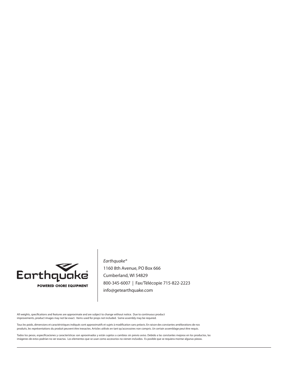 EarthQuake 26750 User Manual | Page 72 / 72