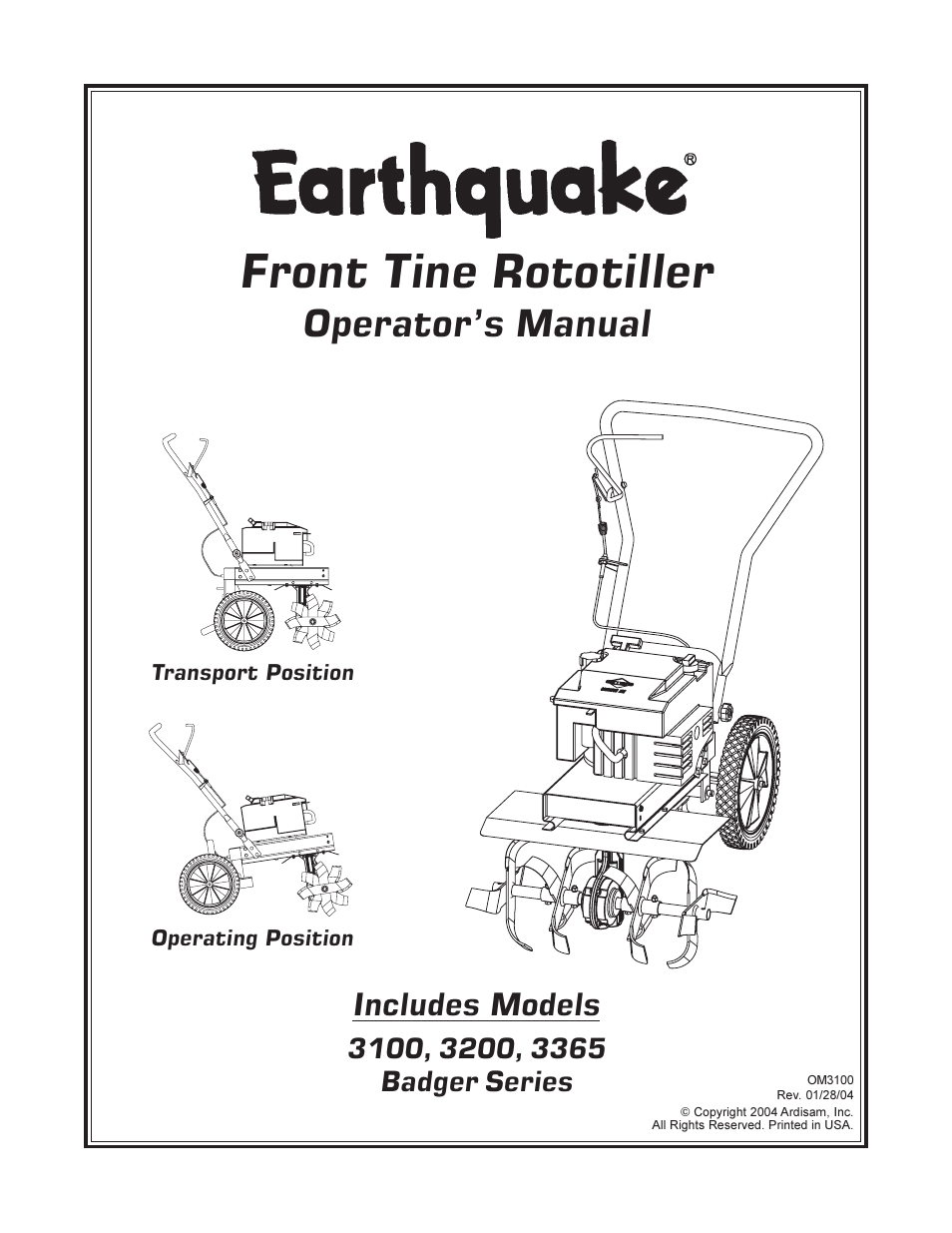 EarthQuake 3200 User Manual | 24 pages