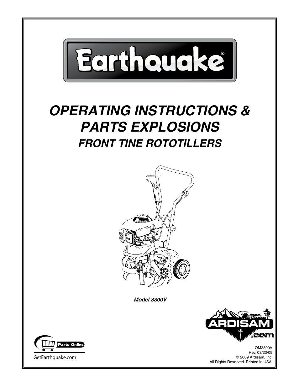 EarthQuake 3300V User Manual | 24 pages