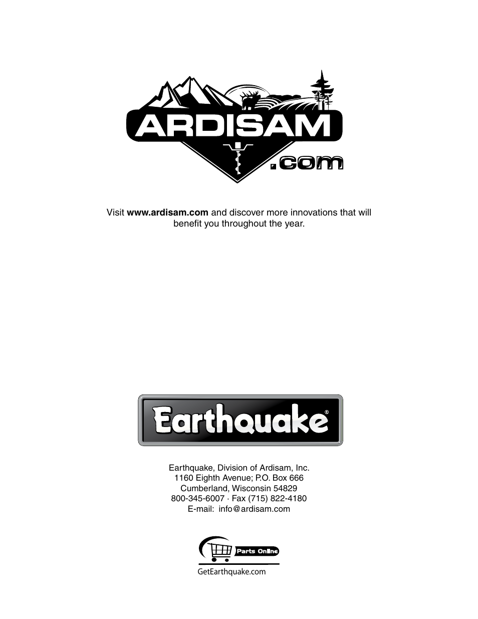 EarthQuake 3300V User Manual | Page 24 / 24