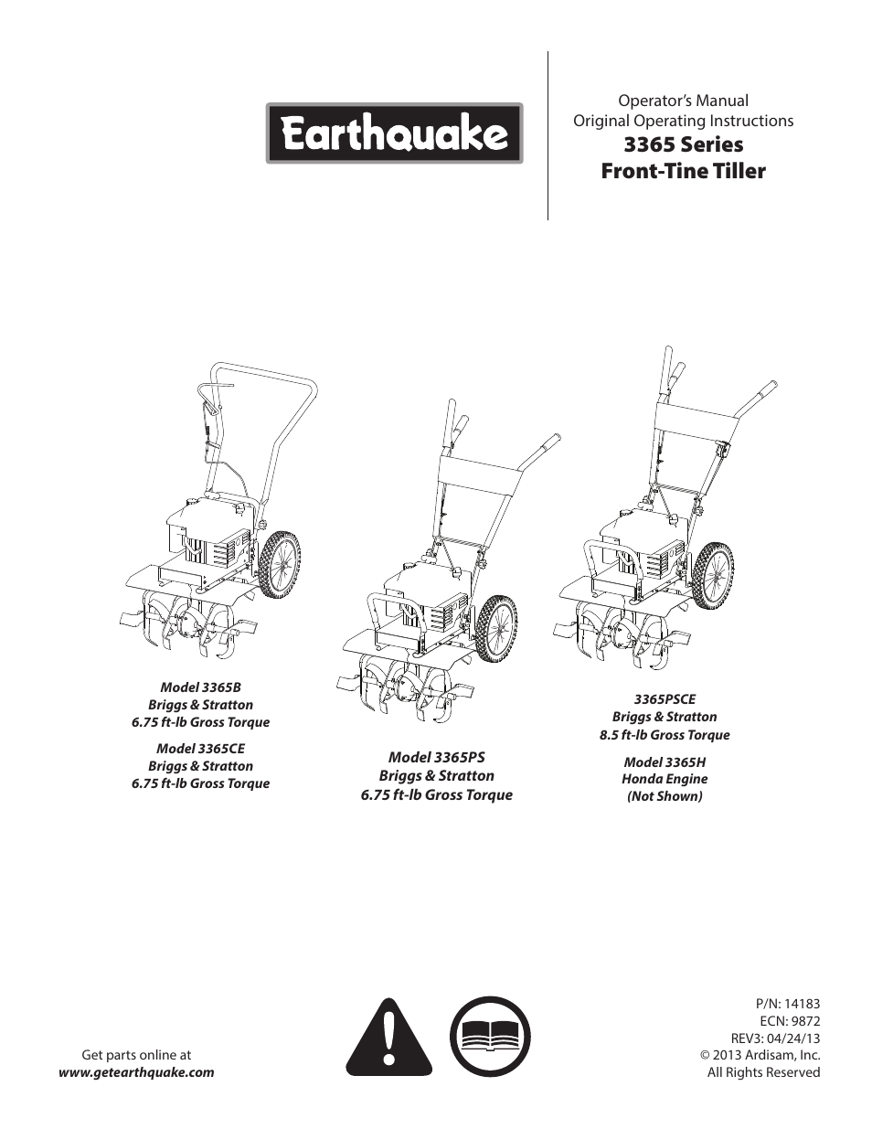 EarthQuake 3365PS User Manual | 24 pages