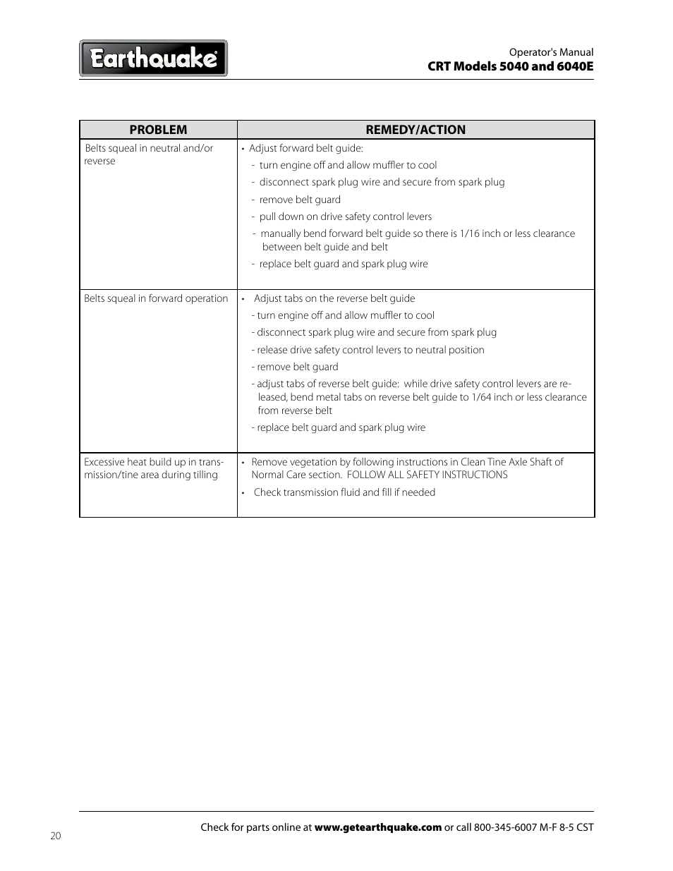 EarthQuake 6040E User Manual | Page 20 / 28