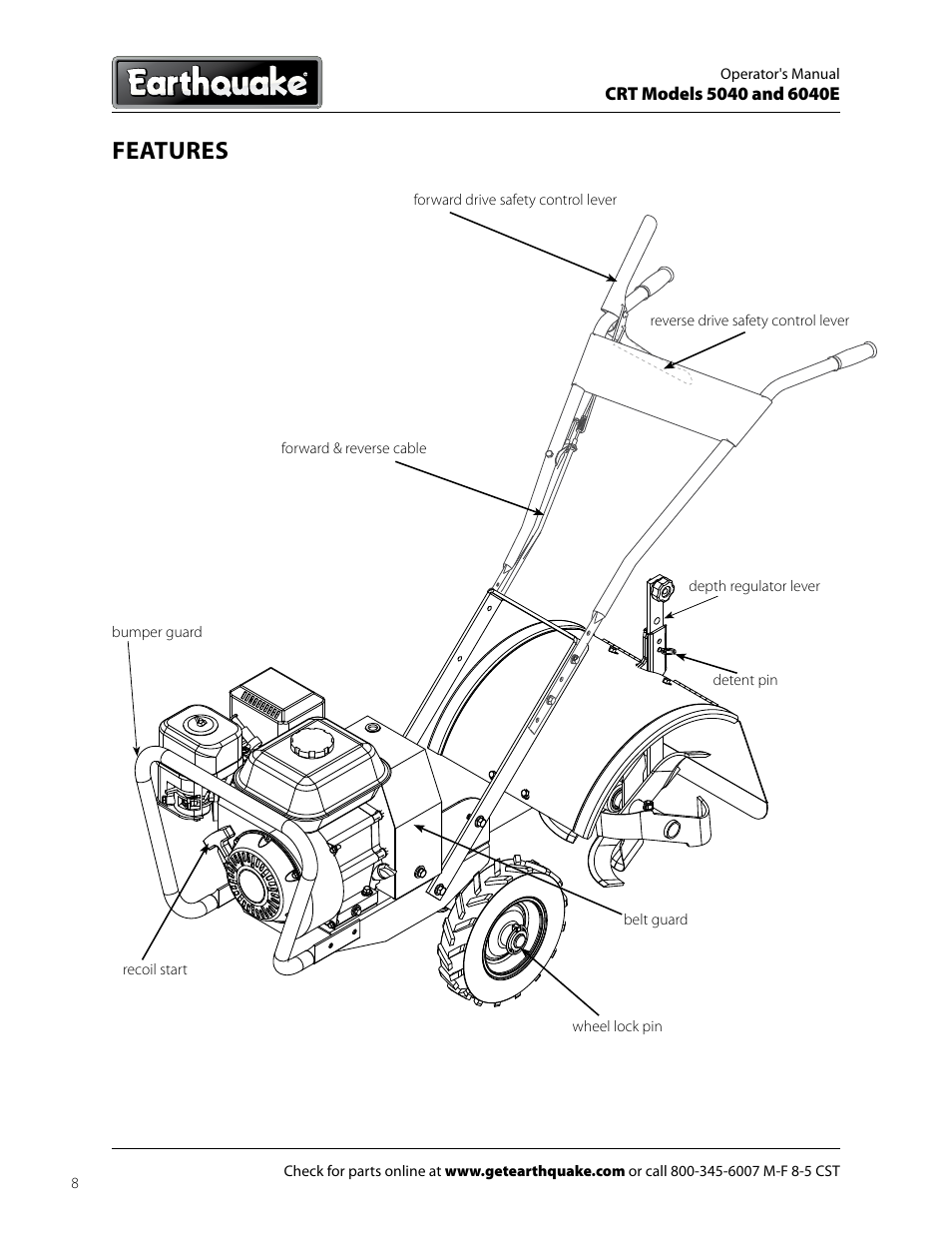 Features | EarthQuake 6040E User Manual | Page 8 / 28