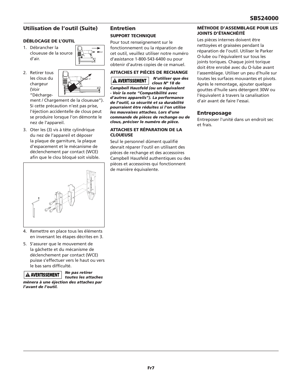 Campbell Hausfeld SB524000 User Manual | Page 17 / 32