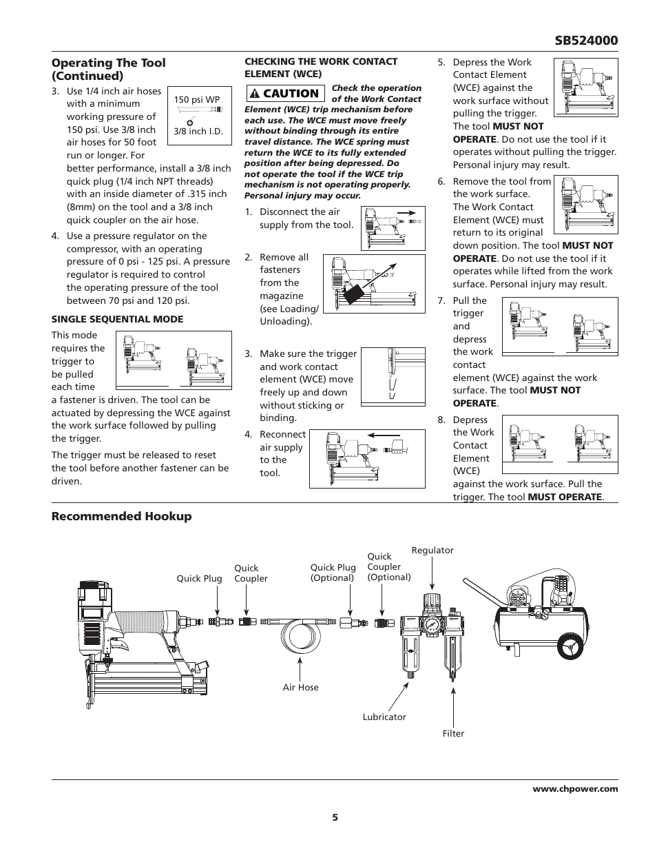 Campbell Hausfeld SB524000 User Manual | Page 5 / 32