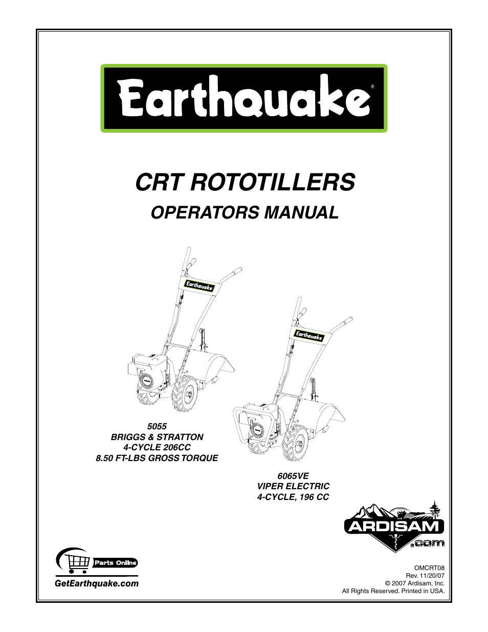 EarthQuake 5055 User Manual | 28 pages