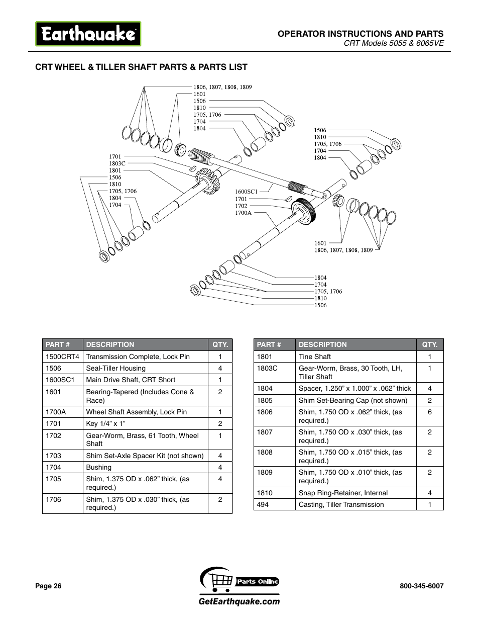 EarthQuake 5055 User Manual | Page 26 / 28