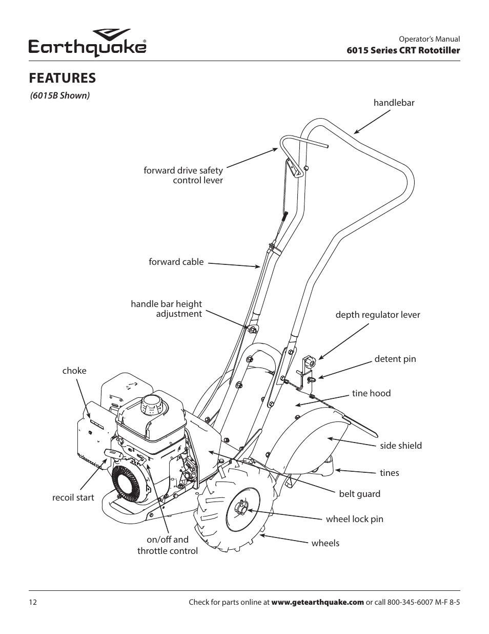 Features | EarthQuake 6015V User Manual | Page 12 / 36