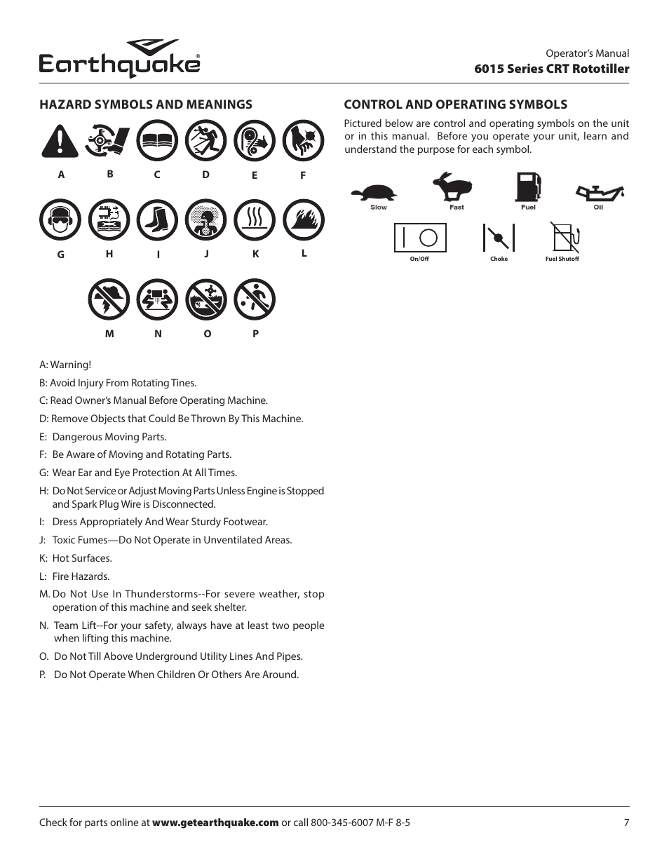 EarthQuake 6015V User Manual | Page 7 / 36