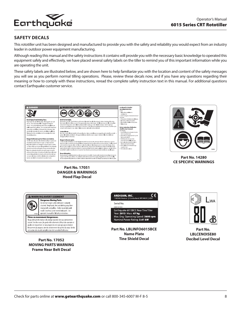 EarthQuake 6015V User Manual | Page 8 / 36