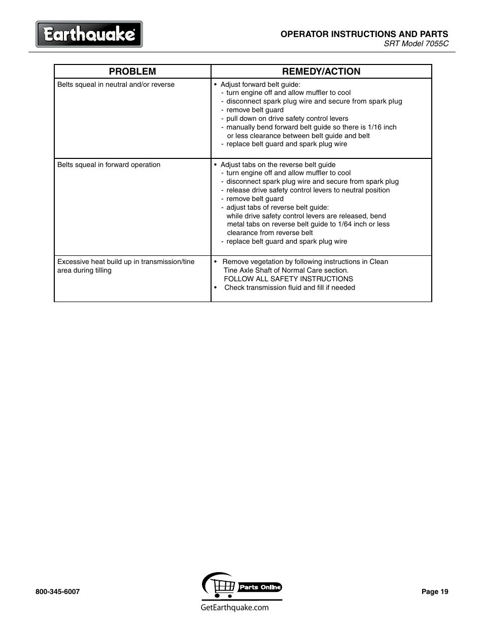 EarthQuake 7055C User Manual | Page 19 / 28
