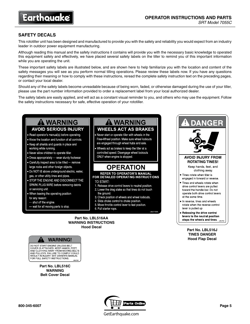 EarthQuake 7055C User Manual | Page 5 / 28