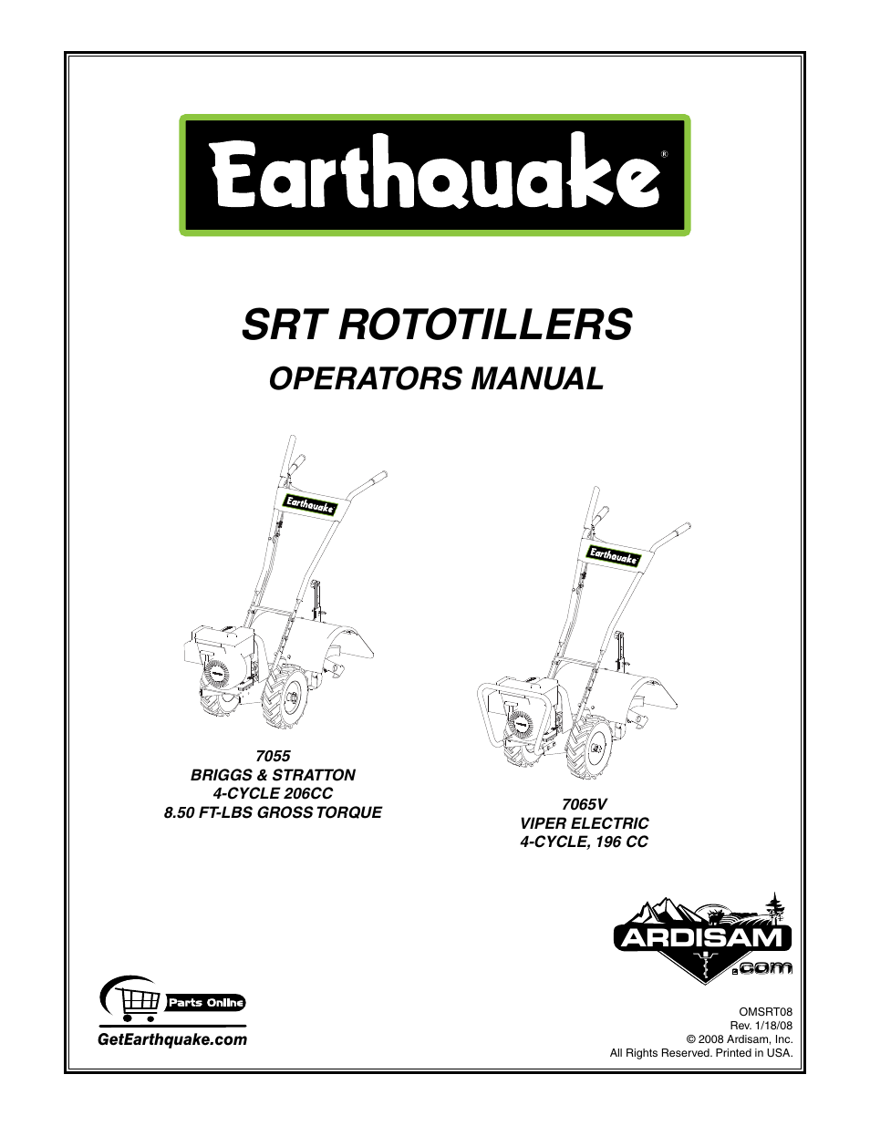 EarthQuake 7065V User Manual | 28 pages