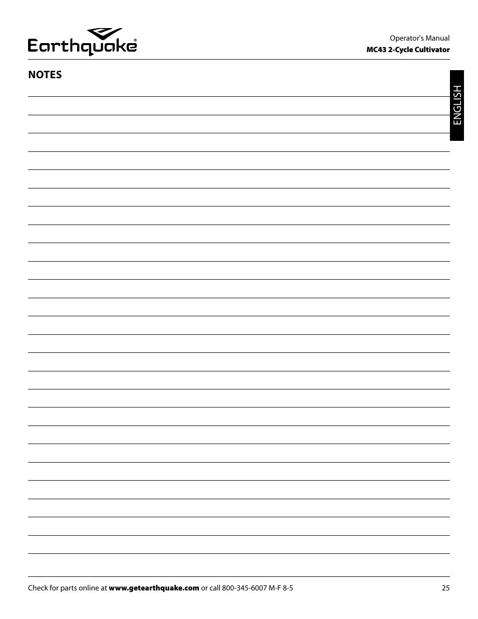 EarthQuake MC43 User Manual | Page 25 / 32