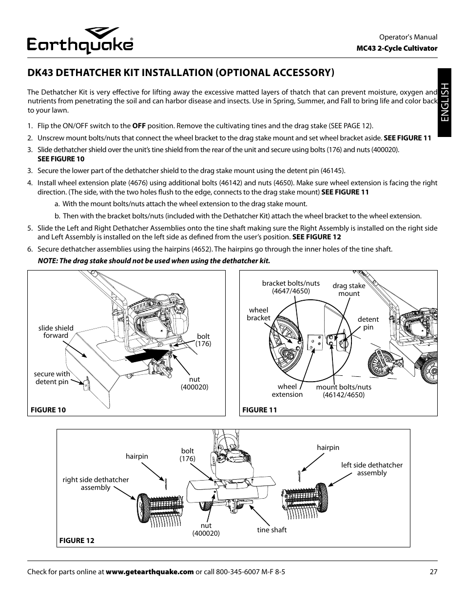 English | EarthQuake MC43 User Manual | Page 27 / 32