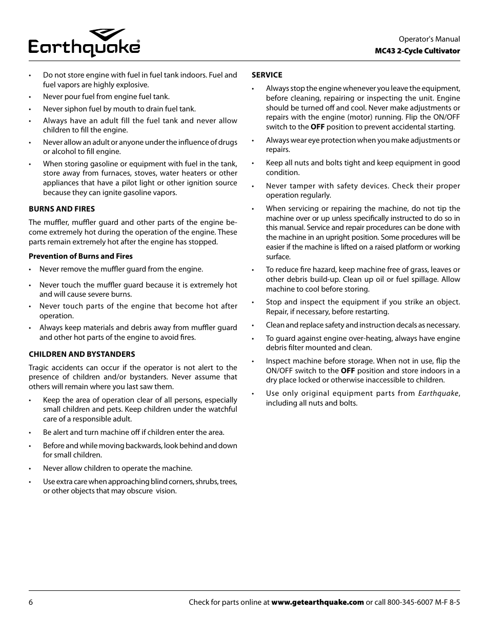 EarthQuake MC43 User Manual | Page 6 / 32