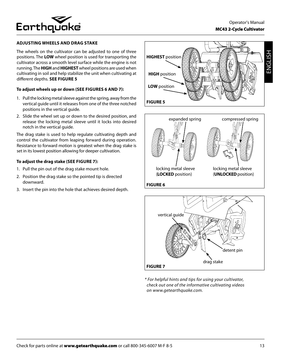 English | EarthQuake MC43E User Manual | Page 13 / 32